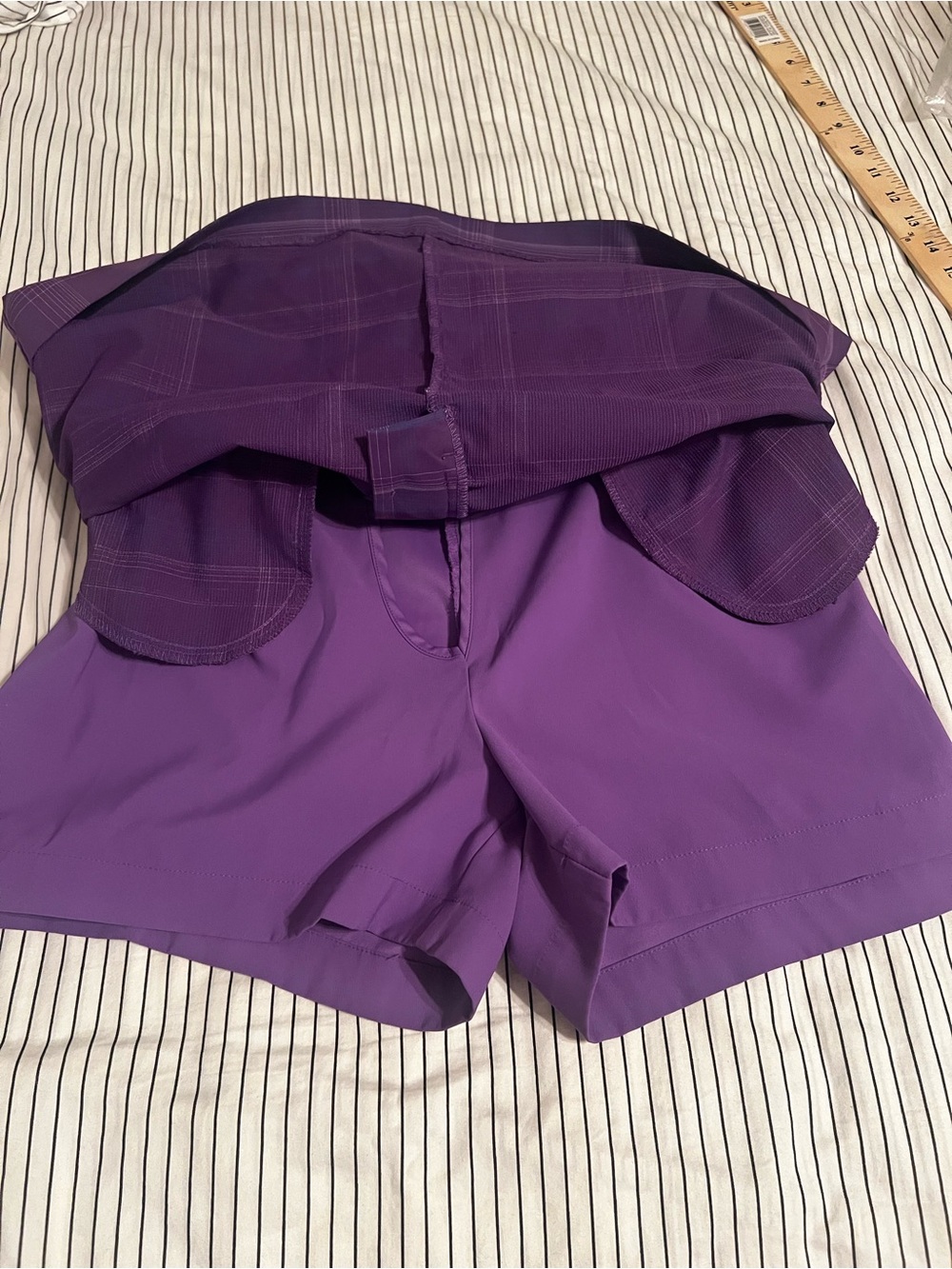 Nike Golf Dri-FIT Purple Plaid Athletic Skirt, Size 6 - Picture 8 of 10